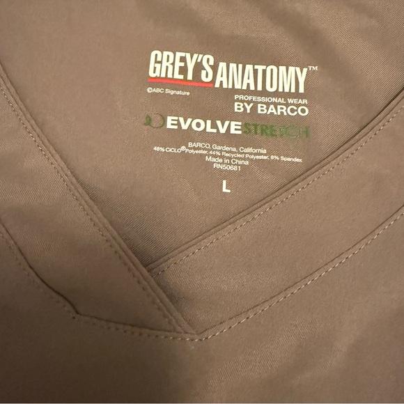 Grey's Anatomy Brown Scrub Top - Picture 4 of 7